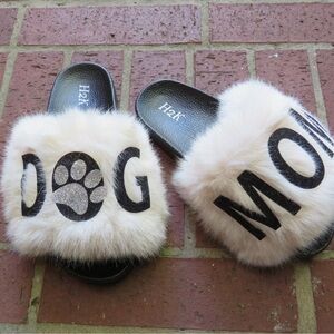 Furry Dog Mom Slides 🐾 🐶 NWOT
